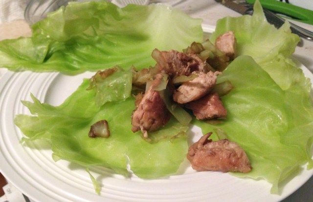 cabbage on plate add chicken