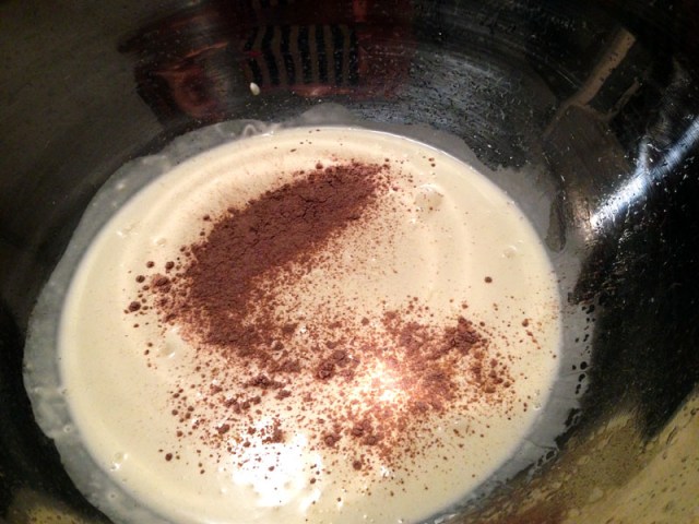 chocolate - mix cream and pudding