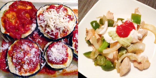 fajitas and eggplant