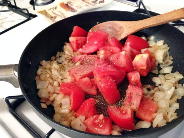 tomato relish - add tomatoes and spices